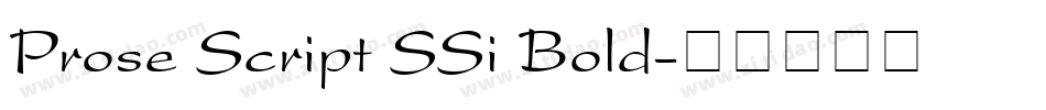 Prose Script SSi Bold字体转换